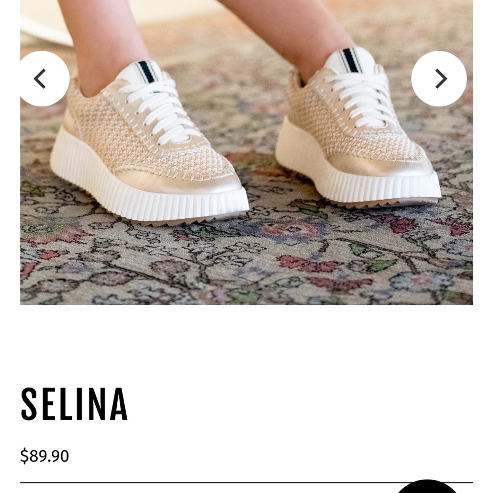 Shu Shop Selena sneakers gold— Size 10 (fits like a 9)
